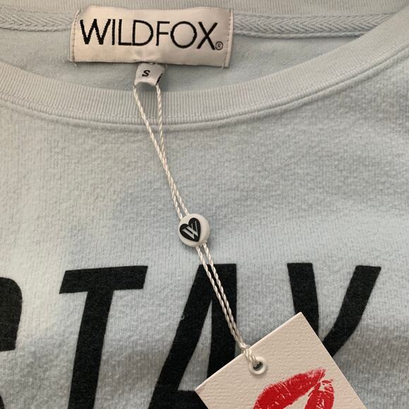 NEW Wildfox Light Blue Stay Cool Jumper Pullover S - Picture 9 of 12